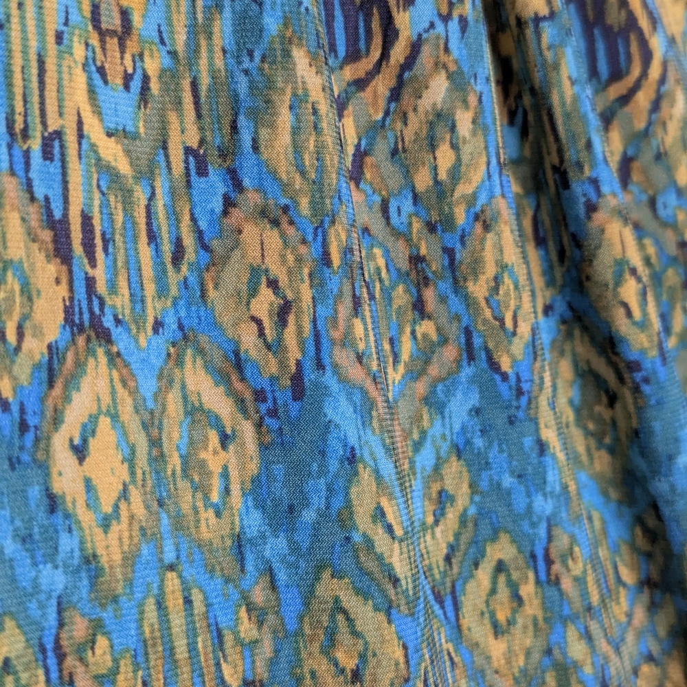 ​Chaps Ikat Print Keyhole Blouse - XL - Picture 7 of 11